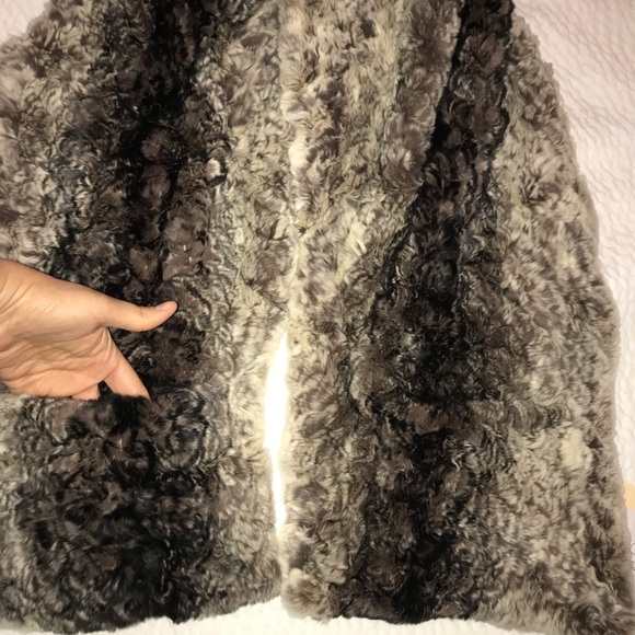NWOT Cedric’s Genuine Rex Fur Scarf w/ pockets VINTAGE - Picture 5 of 8